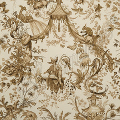 Scalamandre Wallpaper WP88286-002 Petite Chinois Tan & Cream