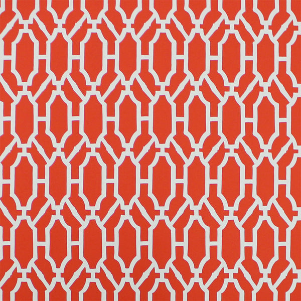 Scalamandre Wallpaper WP88325-004 Pavilion Trellis Tangerine