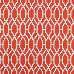 Scalamandre Wallpaper WP88325-004 Pavilion Trellis Tangerine