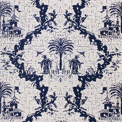 Scalamandre Wallpaper WP8981A-003 Chinese Gator China Blue