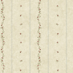 York YC3360 Welcome Home Mini Leaves Stripe Wallpaper