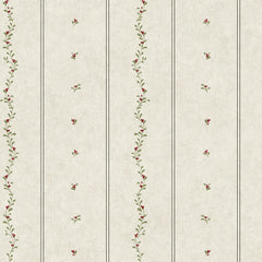 York YC3361 Welcome Home Mini Leaves Stripe Wallpaper