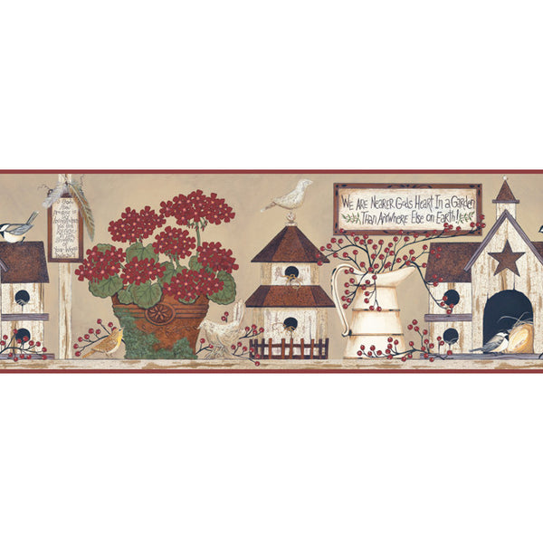 York Wallpaper YC3388BD Welcome Home Inspirational Garden Border