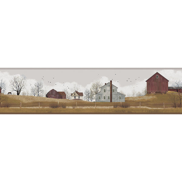 York Wallpaper YC3395BD Welcome Home Rural Route Border