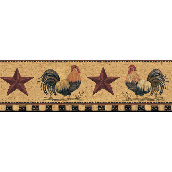 York Wallpaper YC3402BD Welcome Home Rooster Border