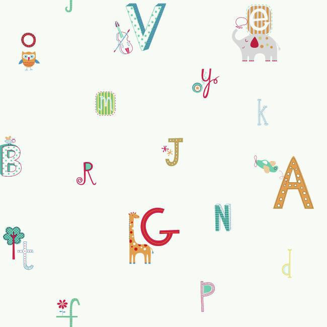 Closeout Wallpaper - Alphabet Bold - J Crawford Design Studio