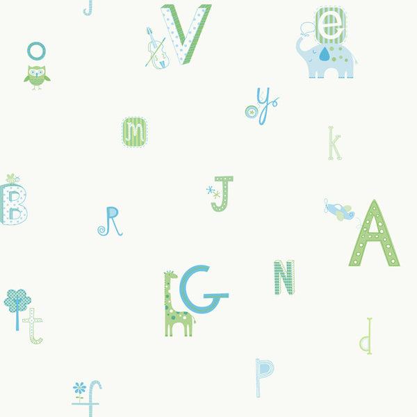 York YS9126 Peek-A-Boo Alphabet and Animal Wallpaper