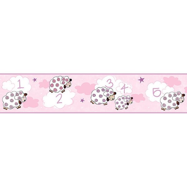 York Wallpaper YS9164BD Peek-A-Boo Counting Sheep Border