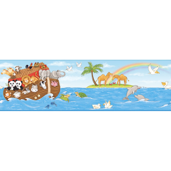 York Wallpaper YS9174BD Peek-A-Boo Noah's Ark Border