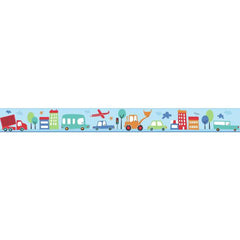 York Wallpaper YS9204BD Kids Book Around Town Border