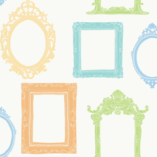York YS9339 Peek-A-Boo Picture Gallery Wallpaper