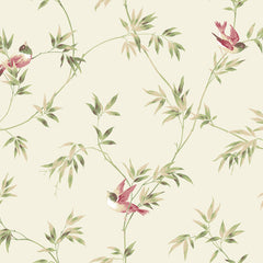 York YV8935 Ashford House Blooms Songbirds Wallpaper
