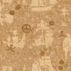 York ZB3109 Boys Will Be Boys Pirate Map Wallpaper