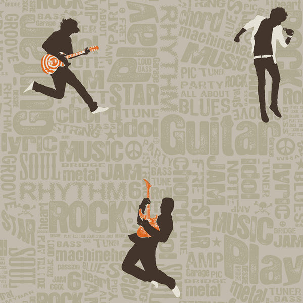 York ZB3131 Boys Will Be Boys Rocker Wallpaper