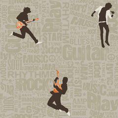 York ZB3131 Boys Will Be Boys Rocker Wallpaper