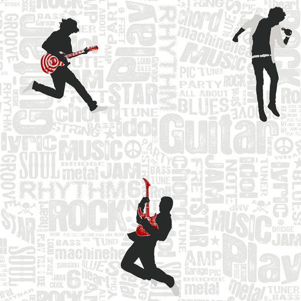 York ZB3133 Boys Will Be Boys Rocker Wallpaper