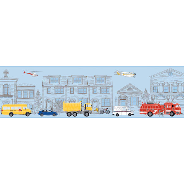 York Wallpaper ZB3145BD Boys Will Be Boys LG Main Street Border
