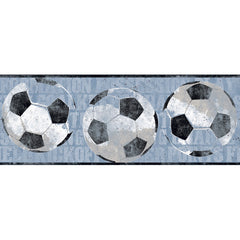 York Wallpaper ZB3173BD Boys Will Be Boys Soccer Ball Border