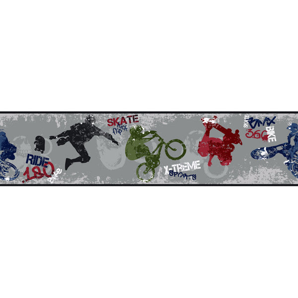 York Wallpaper ZB3196BD Border Portfolio II X-treme Sports Border