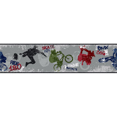 York Wallpaper ZB3196BD Border Portfolio II X-treme Sports Border