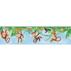 York Wallpaper ZB3217BD Boys Will Be Boys Monkey Border