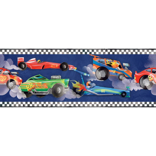 York Wallpaper ZB3223BD Border Portfolio II Race Car Border