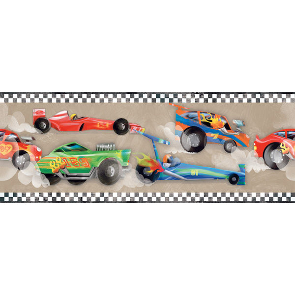York Wallpaper ZB3224BD Border Portfolio II Race Car Border