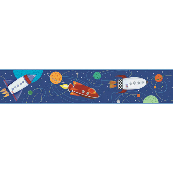 York Wallpaper ZB3228BD Boys Will Be Boys Space Border