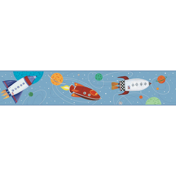 York Wallpaper ZB3229BD Boys Will Be Boys Space Border