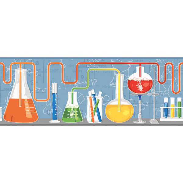 York Wallpaper ZB3238BD Boys Will Be Boys Scientific Border