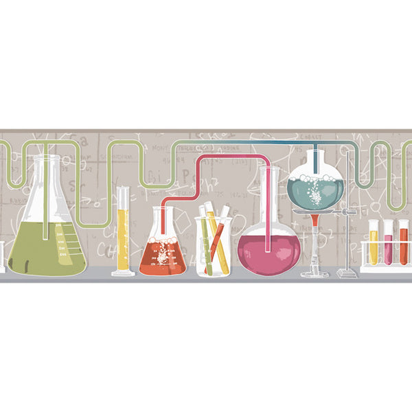 York Wallpaper ZB3239BD Boys Will Be Boys Scientific Border