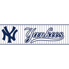 York Wallpaper ZB3308BD Kids Book NY Yankees Pinstripe Border