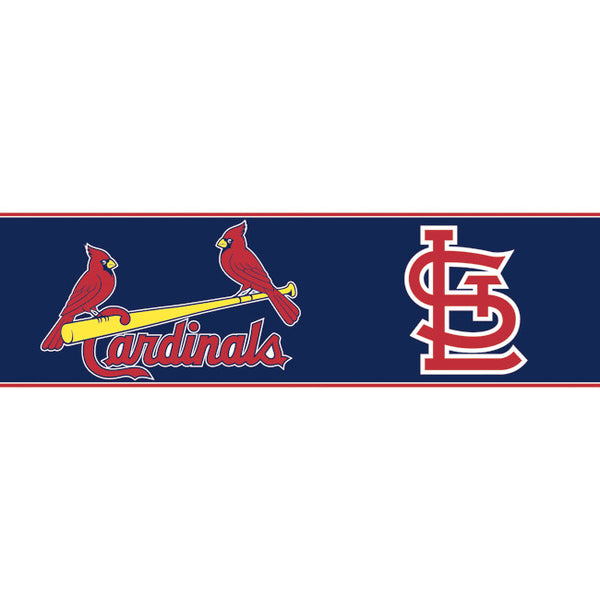 York Wallpaper ZB3350BD Kids Book St. Louis Cardinals Border
