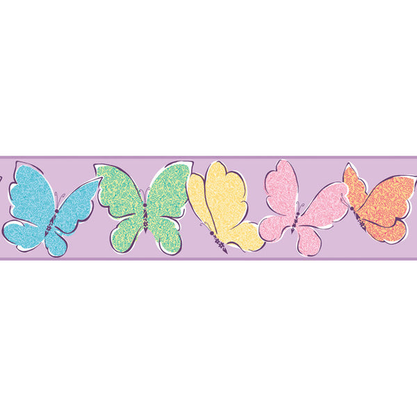 York Wallpaper ZB3425BD Border Portfolio II Doodle Butterfly Border