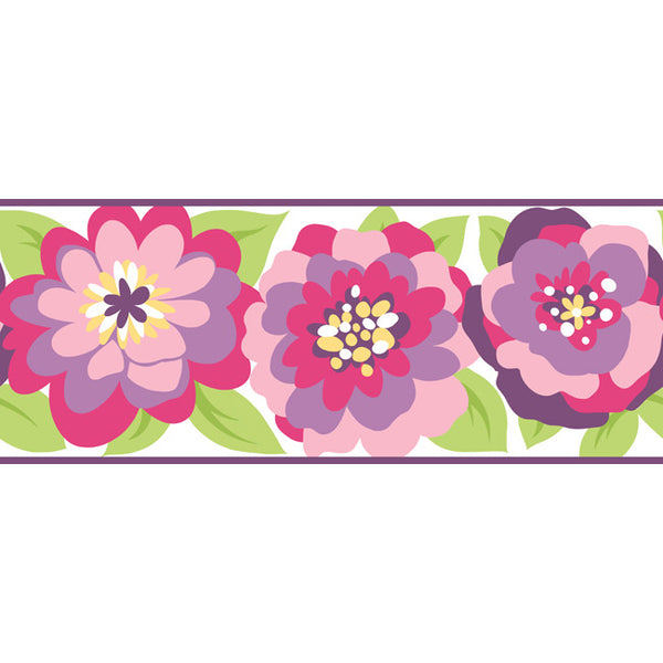 York Wallpaper ZB3437BD Border Portfolio II Graphic Garden Border